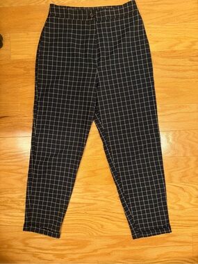 NASTY GAL Women’s Navy Checkered Pants